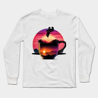 Cup of hot coffee in the morning Long Sleeve T-Shirt